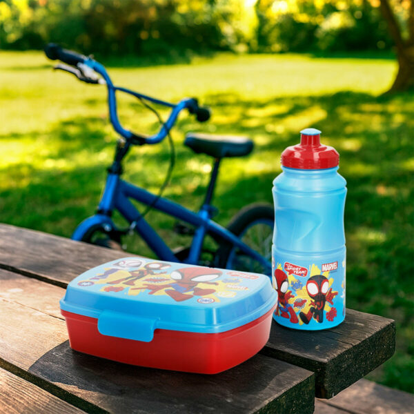 Porta pranzo Spidey 380 ml 17 x 5,5 x 13,5 cm Borraccia (6 Unità)