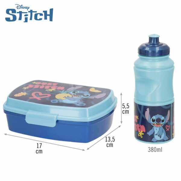 Porta pranzo Stitch 380 ml 17 x 5,5 x 13,5 cm Borraccia (6 Unità)