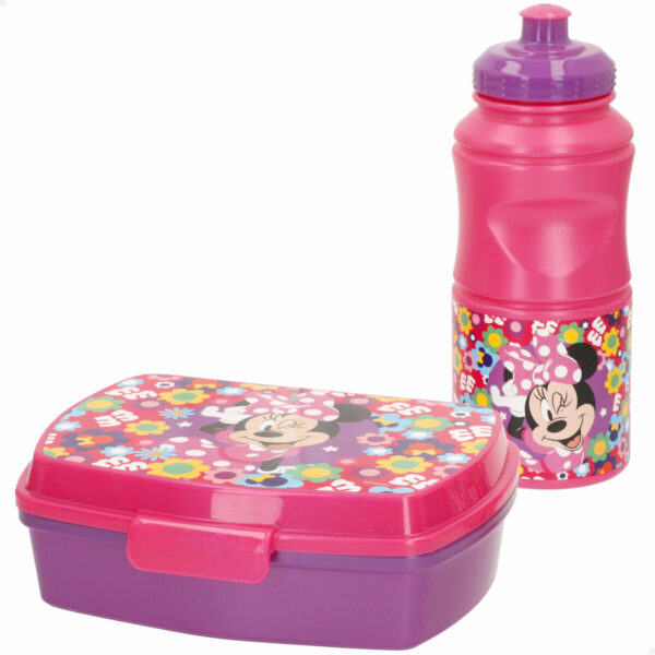 Porta pranzo Minnie Mouse 380 ml 17 x 5,5 x 13,5 cm Borraccia (6 Unità)