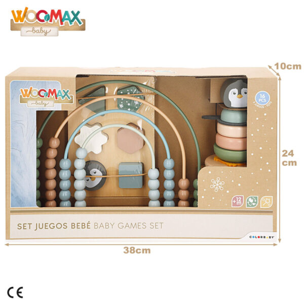 Gioco di Legno Woomax 22 x 22 x 6 cm (2 Unità)