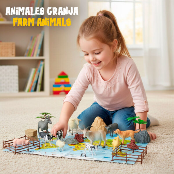 Set Animali della Fattoria Colorbaby Plastica 14 x 10 x 5 cm (4 Unità)