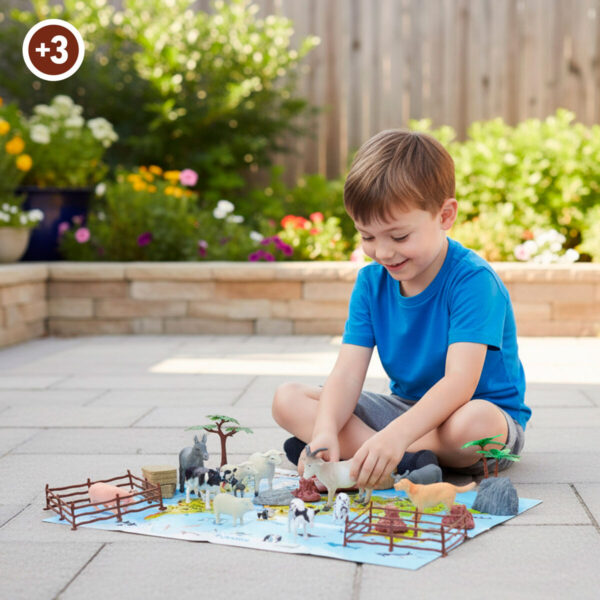 Set Animali della Fattoria Colorbaby Plastica 14 x 10 x 5 cm (4 Unità)