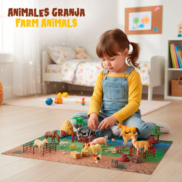 Set Animali della Fattoria Colorbaby Plastica 16 x 12 x 4 cm (4 Unità)