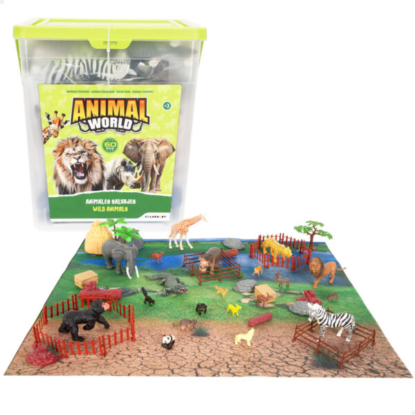 Set Animali Selvaggi Colorbaby Plastica 13 x 12 x 5 cm (4 Unità)