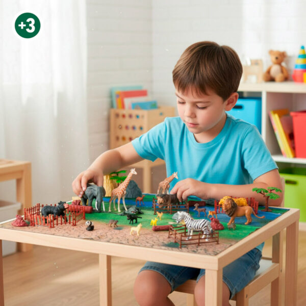 Set Animali Selvaggi Colorbaby Plastica 13 x 12 x 5 cm (4 Unità)