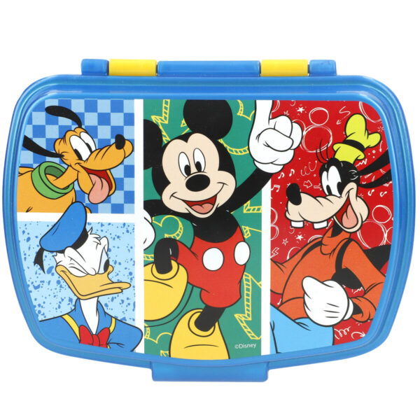Portamerenda con Accessori Mickey Mouse Plastica 380 ml 17 x 5,5 x 13,5 cm (6 Unità)