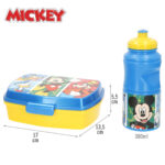 Portamerenda con Accessori Mickey Mouse Plastica 380 ml 17 x 5,5 x 13,5 cm (6 Unità)