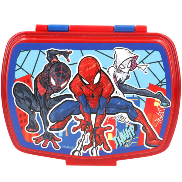 Portamerenda con Accessori Spider-Man Plastica 380 ml 17 x 5,5 x 13,5 cm (6 Unità)