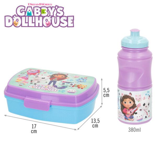 Portamerenda con Accessori Gabby's Dollhouse Plastica 380 ml 17 x 5,5 x 13,5 cm (6 Unità)