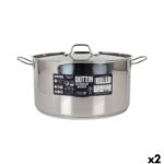 Casseruola con coperchio Quttin ø 34 x 18 cm (2 Unità)