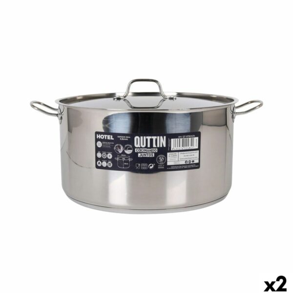 Casseruola con coperchio Quttin ø 34 x 18 cm (2 Unità)