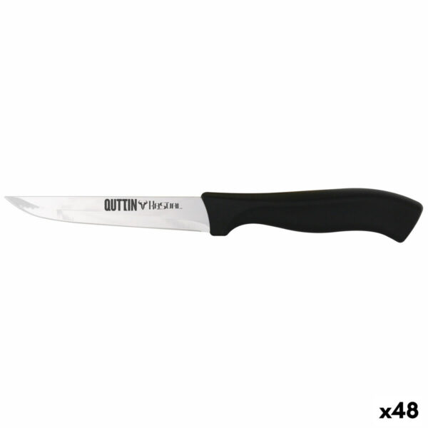 Coltello da Cucina Quttin Kasual Nero Argentato 22 x 2 x 1,5 cm Multiuso (48 Unità)