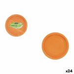 Set di piatti Algon Arancio 20 cm 10 Pezzi (24 Unità)