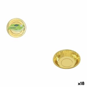 Set di piatti Algon Dorato 450 ml 6 Pezzi (18 Unità)