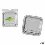 Set di piatti Algon Argentato 26 cm 3 Pezzi (18 Unità)