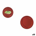 Set di piatti Algon Rosso 20 cm 10 Pezzi (18 Unità)