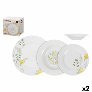 Servizio di Piatti La Mediterránea Reims Rotonda 18 Pezzi (2 Unità)