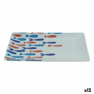 Vassoio per aperitivi La Mediterránea Pesci 25 x 15 x 2 cm (12 Unità)