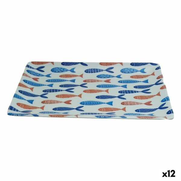 Vassoio per aperitivi La Mediterránea Pesci 30 x 20 x 2,5 cm (12 Unità)