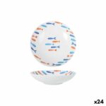 Piatto Fondo La Mediterránea Pesci 21 x 5,3 cm (24 Unità)