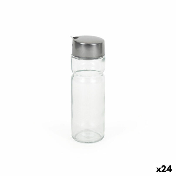 Oliera Quttin Trasparente Argentato Vetro 0,2 L 5 x 5 x 15 cm (24 Unità)