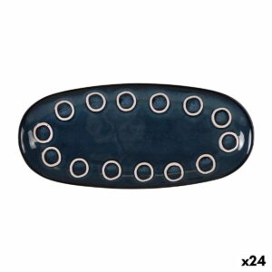 Teglia da Cucina La Mediterránea Almudena Azzurro Ovale 29 x 13,5 x 2,4 cm (24 Unità)