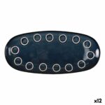 Teglia da Cucina La Mediterránea Almudena Azzurro Ovale 33 x 14,8 x 2,7 cm (12 Unità)