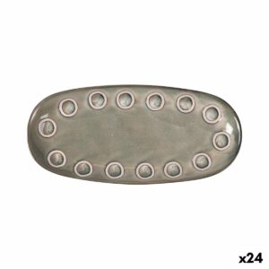 Teglia da Cucina La Mediterránea Almudena Grigio Ovale 25 x 12 x 2,2 cm (24 Unità)