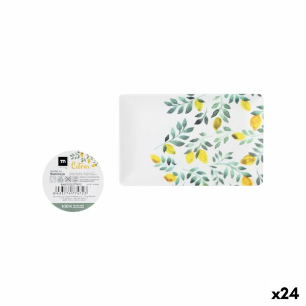 Vassoio per aperitivi La Mediterránea Limone 20 x 13 x 2 cm (24 Unità)