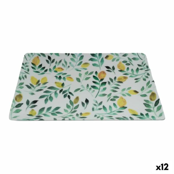 Vassoio per aperitivi La Mediterránea Limone 30 x 20 x 2,5 cm (12 Unità)