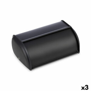 Portapane Quttin Nero Metallo 43,5 x 27,5 x 18,5 cm (3 Unità)