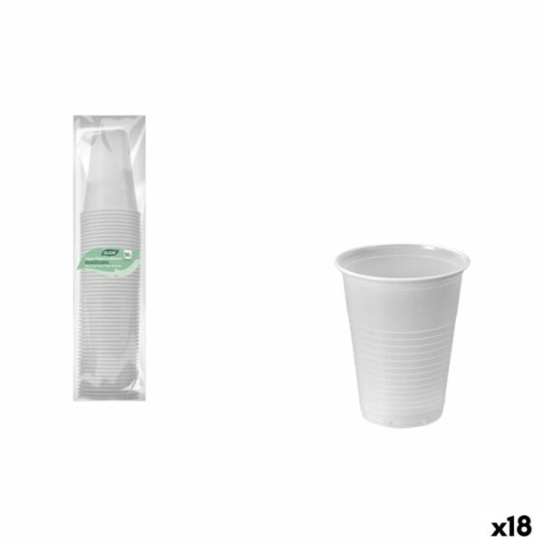 Set di Bicchieri Algon Bianco 220 ml 50 Pezzi (18 Unità)