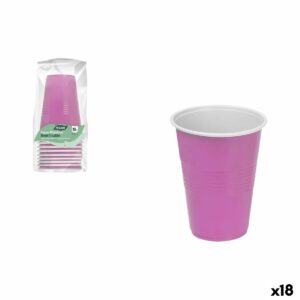 Set di Bicchieri Algon Rosa 450 ml 10 Pezzi (18 Unità)