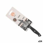 Coltello Spelucchino MasterChef Nero Argentato Acciaio inossidabile 7 cm (24 Unità)