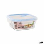 Porta pranzo Ermetico Quttin Boho Trasparente 750 ml (6 Unità)