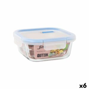 Porta pranzo Ermetico Quttin Boho Trasparente 750 ml (6 Unità)