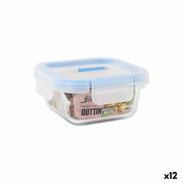 Porta pranzo Ermetico Quttin Boho Trasparente 0,3 L (12 Unità)