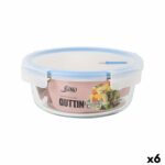 Porta pranzo Ermetico Quttin Boho Trasparente 1,3 L (6 Unità)