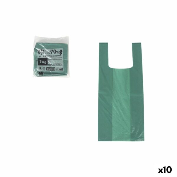 Borsa Multi-uso Inde Verde 35 x 50 cm (10 Unità)
