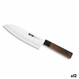 Coltello da Cucina Quttin SANTOKU Takamura Marrone Argentato 17 cm (12 Unità)