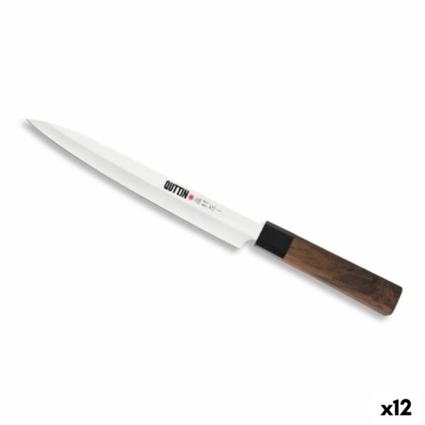 Coltello da Cucina Quttin YANAGIBA Takamura Marrone Argentato 20 cm (12 Unità)