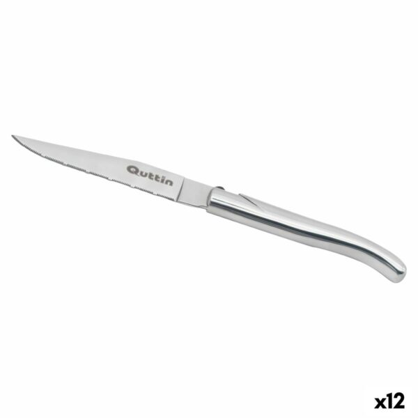 Coltello da Carne Quttin Kobe Argentato 10,5 cm (12 Unità)