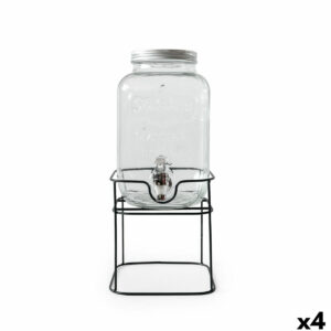 Dispenser di bevande La Mediterránea Rustik Metallo Vetro 4 L 17 x 17 x 30,5 cm (4 Unità)