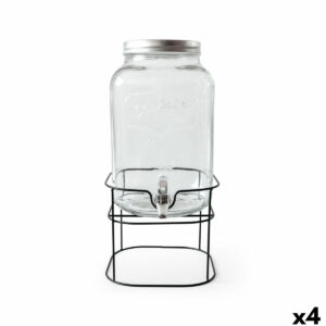 Dispenser di bevande La Mediterránea Rustik Metallo Vetro 8 L 22 x 22 x 37 cm (4 Unità)
