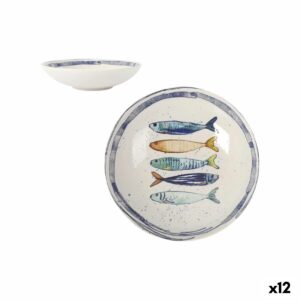 Piatto Fondo La Mediterránea Peixe Ø 21 cm (12 Unità)