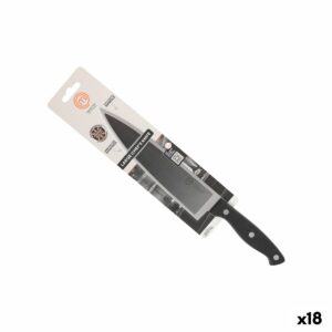 Coltello da Cucina MasterChef Chef Nero Argentato 20 cm (18 Unità)