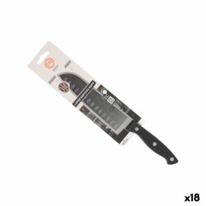 Coltello da Cucina MasterChef Nero Argentato 18 cm (18 Unità)