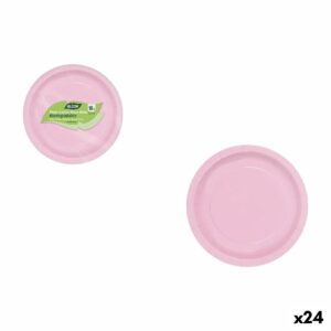 Set di piatti Algon Rosa 20 cm 10 Pezzi (24 Unità)