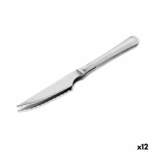 Set di Coltelli per Carne Quttin Antártica Argentato Acciaio inossidabile 21,5 x 1,9 cm 2 Pezzi (12 Unità)