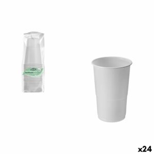 Set di Bicchieri Algon Bianco 300 ml 20 Pezzi (24 Unità)